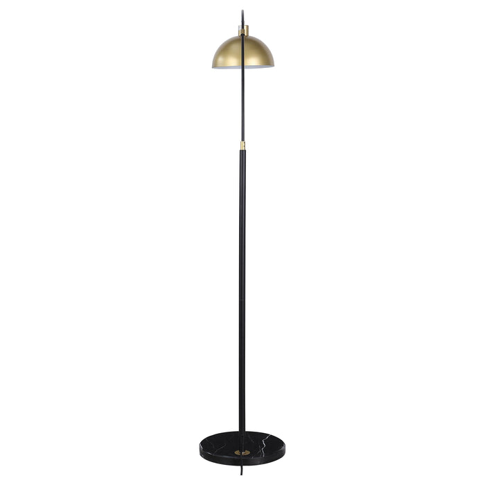 Gloria 74-inch Arched Dome Shade Metal Floor Lamp Black