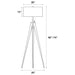 Coaster Harrington Tripod Legs Floor Lamp White and Black Default Title