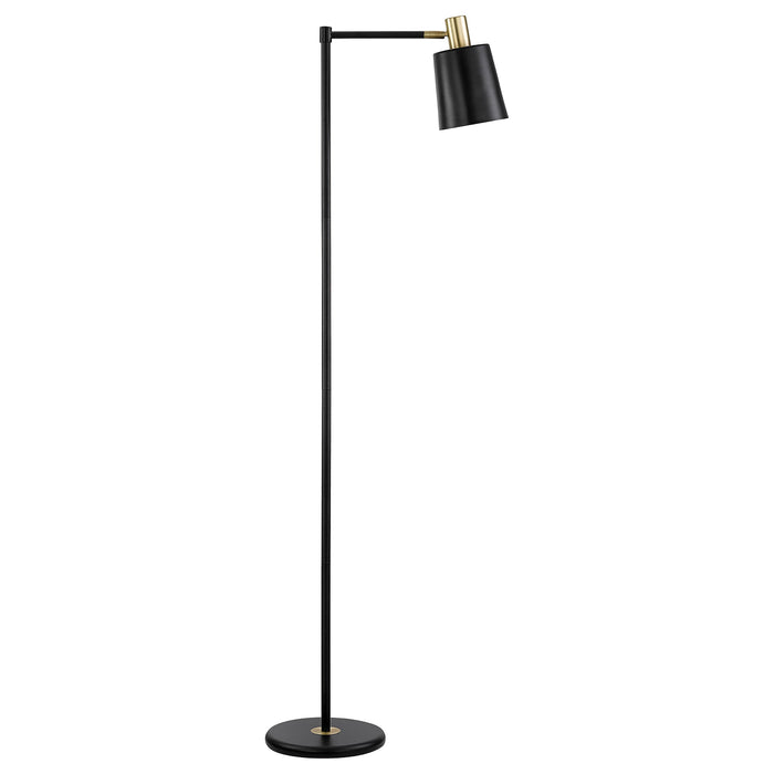 Coaster Rhapsody 1-light Floor Lamp with Horn Shade Black Default Title