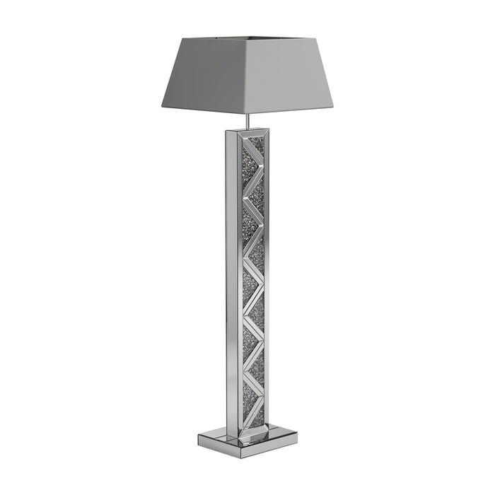 Coaster Carmen Geometric Base Floor Lamp Silver Default Title