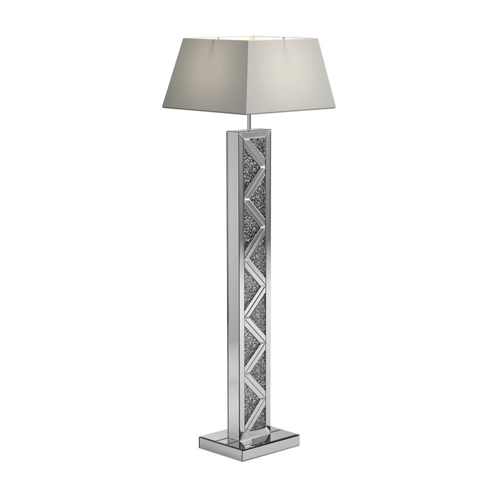 Coaster Carmen Geometric Base Floor Lamp Silver Default Title