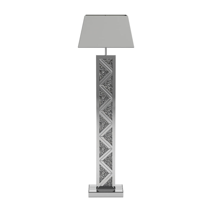 Coaster Carmen Geometric Base Floor Lamp Silver Default Title