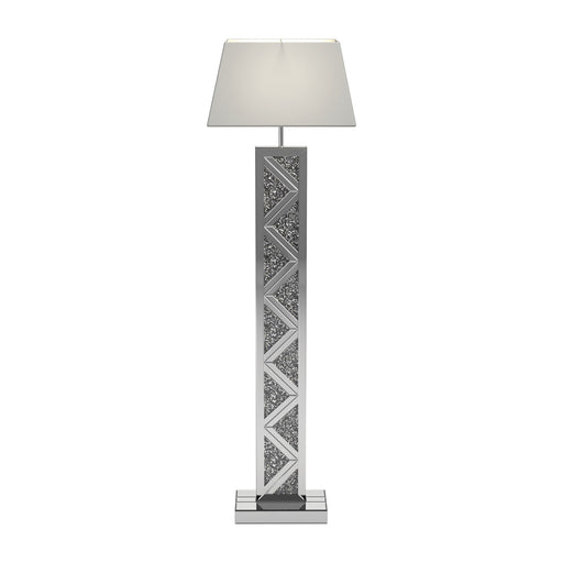 Coaster Carmen Geometric Base Floor Lamp Silver Default Title