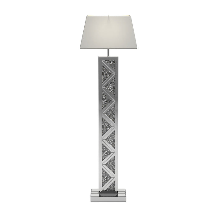 Coaster Carmen Geometric Base Floor Lamp Silver Default Title