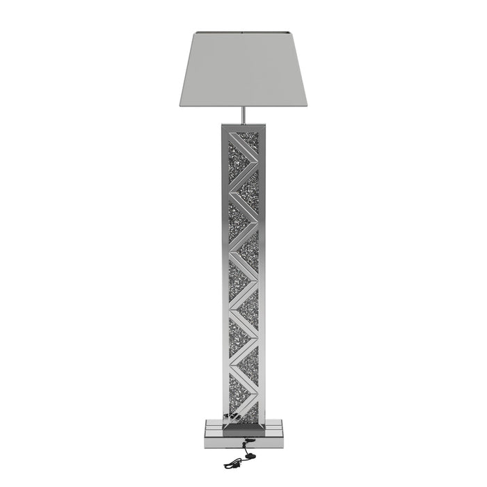 Coaster Carmen Geometric Base Floor Lamp Silver Default Title