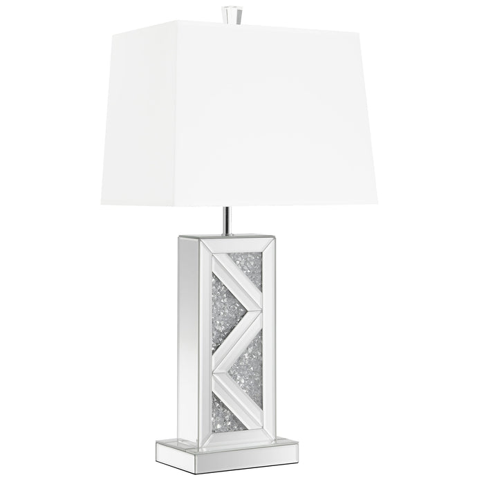 Coaster Carmen Geometric Base Table Lamp Silver Default Title