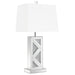 Coaster Carmen Geometric Base Table Lamp Silver Default Title