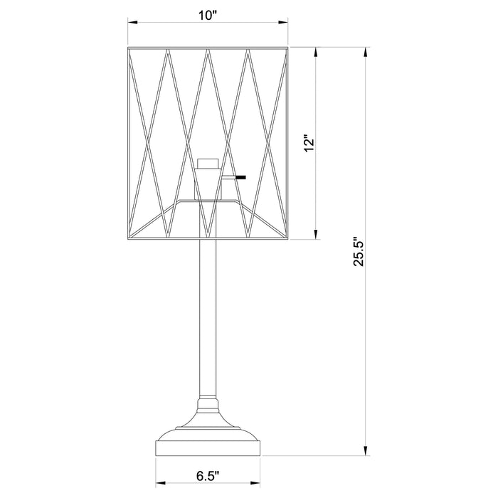 Coaster Mayfield Metal Slender Torch Table Lamp Black Default Title