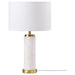 Coaster Lucius Drum Shade Bedside Table Lamp White and Gold Default Title