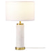 Coaster Lucius Drum Shade Bedside Table Lamp White and Gold Default Title