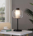 Coaster Ingrid Glass Shade Bedside Table Lamp Black Default Title