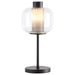 Coaster Ingrid Glass Shade Bedside Table Lamp Black Default Title