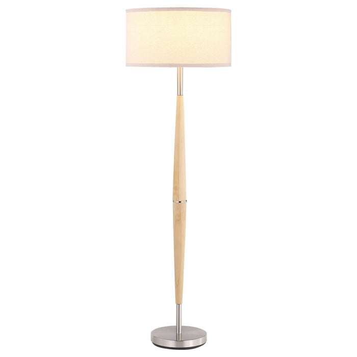 Flanary 58-inch Drum Shade Tapered Floor Lamp Natural