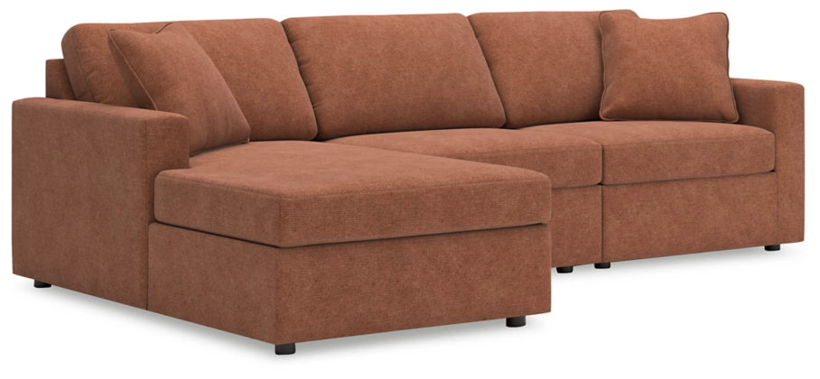 Modmax 3-Piece Modular Performance Fabric Sofa Chaise