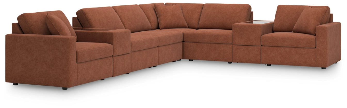 Modmax 8-Piece Modular Performance Fabric Sectional with Storage Consoles