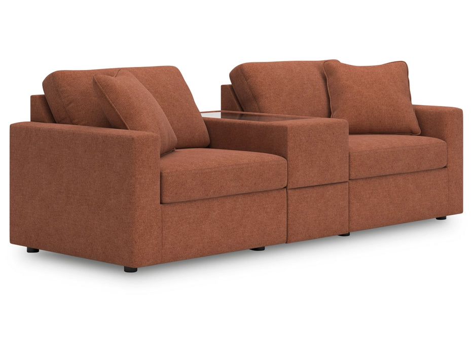 Modmax 3-Piece Modular Performance Fabric Sectional with Storage Console