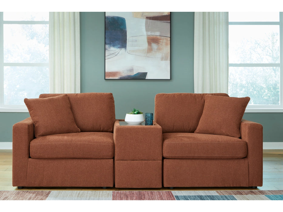 Modmax 3-Piece Modular Performance Fabric Sectional with Storage Console