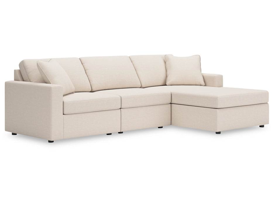 Modmax 3-Piece Modular Performance Fabric Sofa Chaise