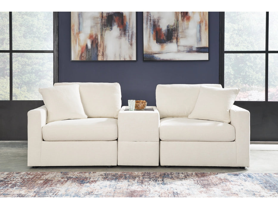 Modmax 3-Piece Modular Performance Fabric Sectional with Storage Console