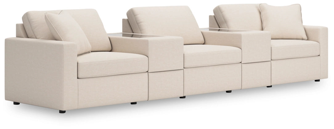 Modmax 5-Piece Modular Performance Fabric Sectional with Storage Consoles