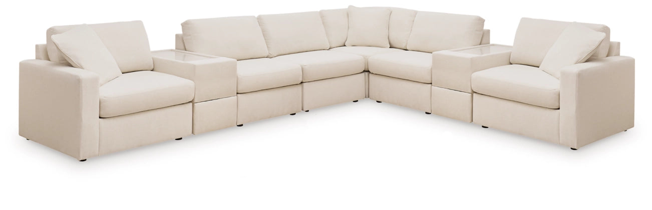 Modmax 8-Piece Modular Performance Fabric Sectional with Storage Consoles