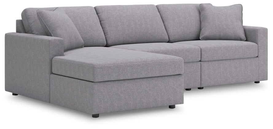 Modmax 3-Piece Modular Performance Fabric Sofa Chaise