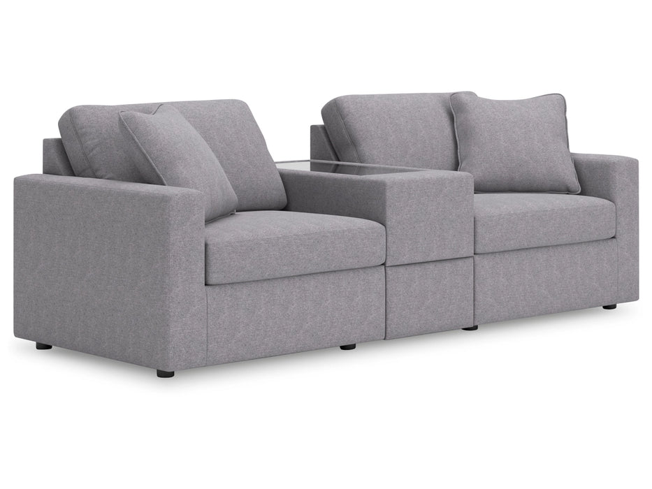 Modmax 3-Piece Modular Performance Fabric Sectional with Storage Console