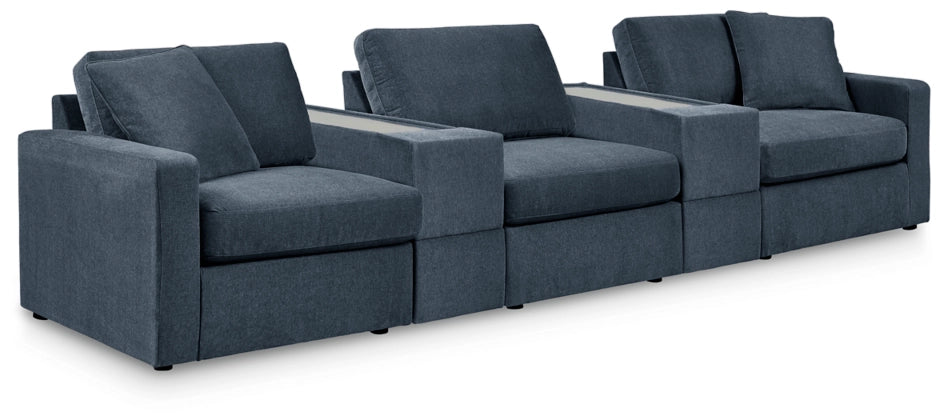 Modmax 5-Piece Modular Performance Fabric Sectional with Storage Consoles