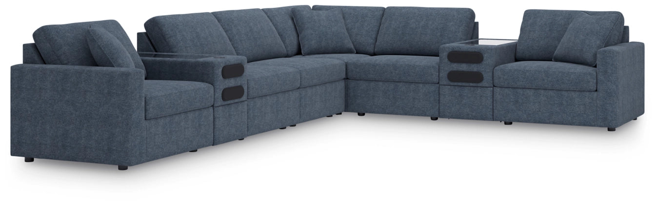 Modmax 8-Piece Modular Performance Fabric Sectional with Audio Consoles