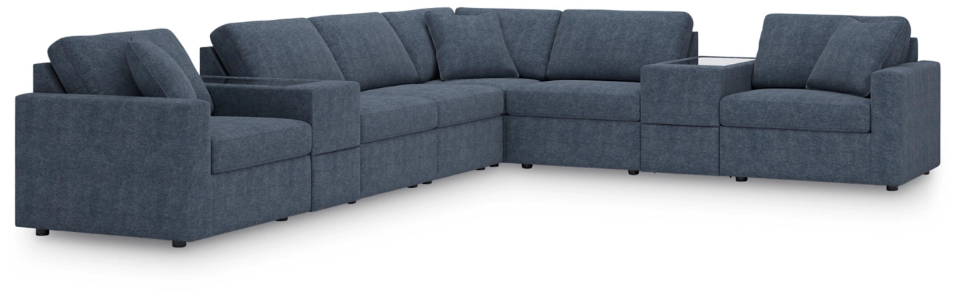 Modmax 8-Piece Modular Performance Fabric Sectional with Storage Consoles