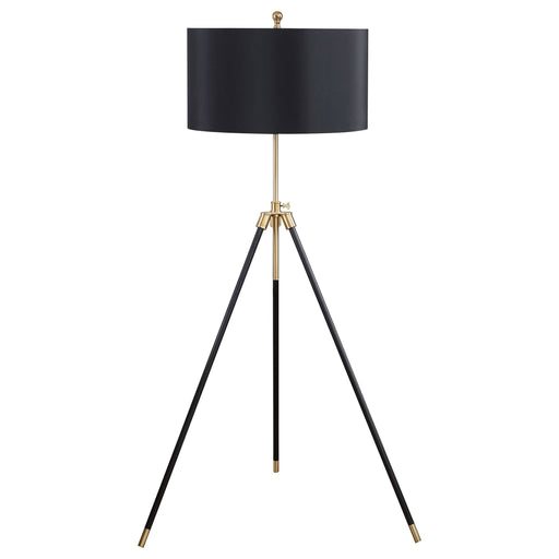 Coaster Zabka Tripod Floor Lamp Black and Gold Default Title