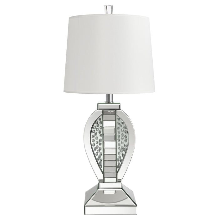 Coaster Klein Table Lamp with Drum Shade White and Mirror Default Title