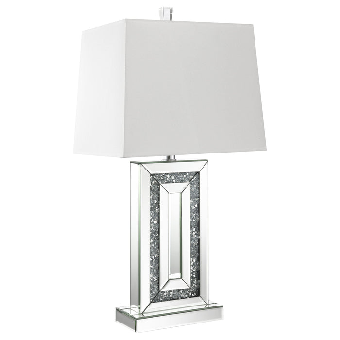 Coaster Ayelet Table Lamp with Square Shade White and Mirror Default Title