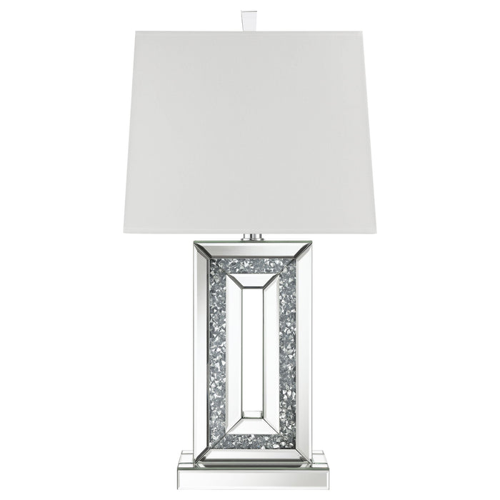 Coaster Ayelet Table Lamp with Square Shade White and Mirror Default Title