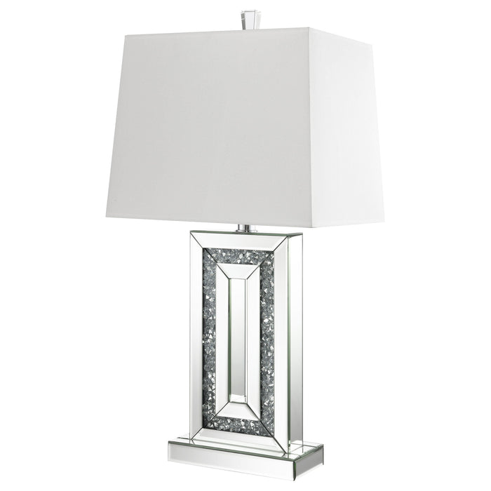 Coaster Ayelet Table Lamp with Square Shade White and Mirror Default Title