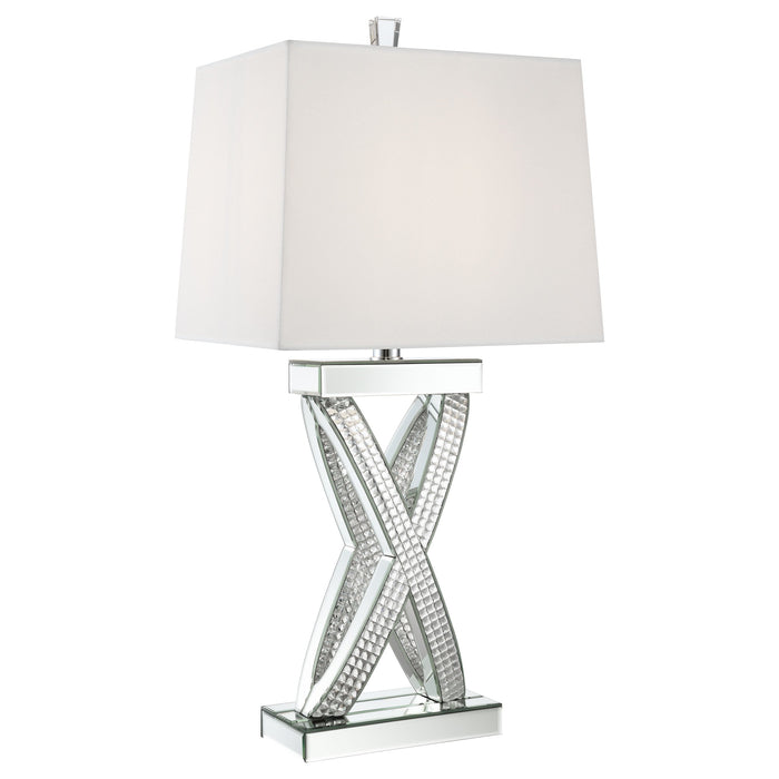 Coaster Dominick Table Lamp with Rectange Shade White and Mirror Default Title