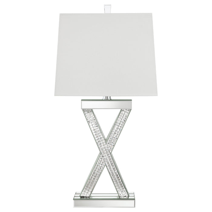 Coaster Dominick Table Lamp with Rectange Shade White and Mirror Default Title