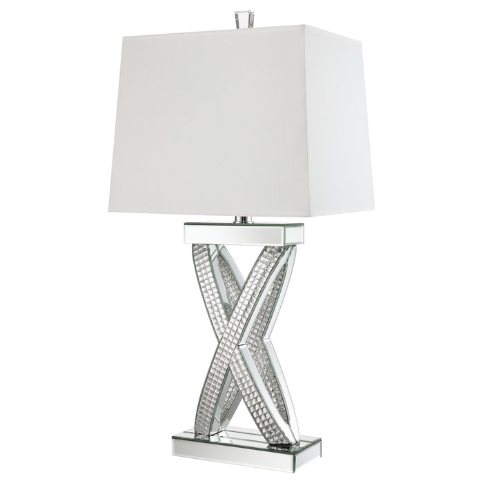 Coaster Dominick Table Lamp with Rectange Shade White and Mirror Default Title