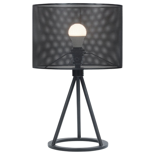 Coaster Chapin Metal Mesh Shade Table Lamp Matte Black Default Title