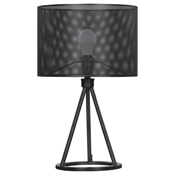 Coaster Chapin Metal Mesh Shade Table Lamp Matte Black Default Title