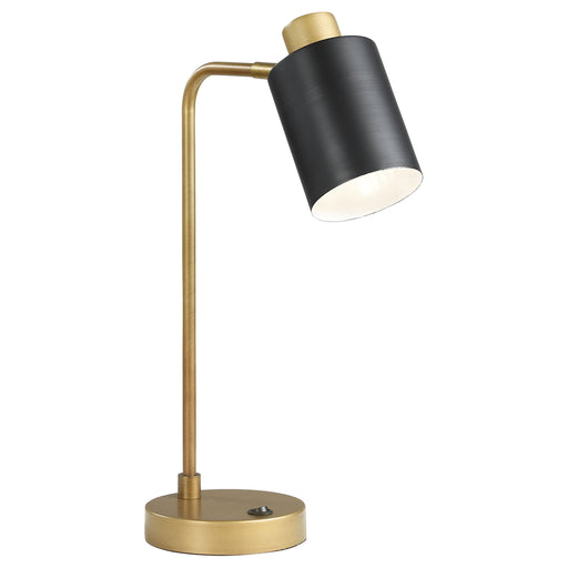 Coaster Cherise Adjustable Shade Table Lamp Antique Brass and Matte Black Default Title