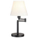 Coaster Colombe Rotatable Frame Table Lamp Off White and Matte Black Default Title