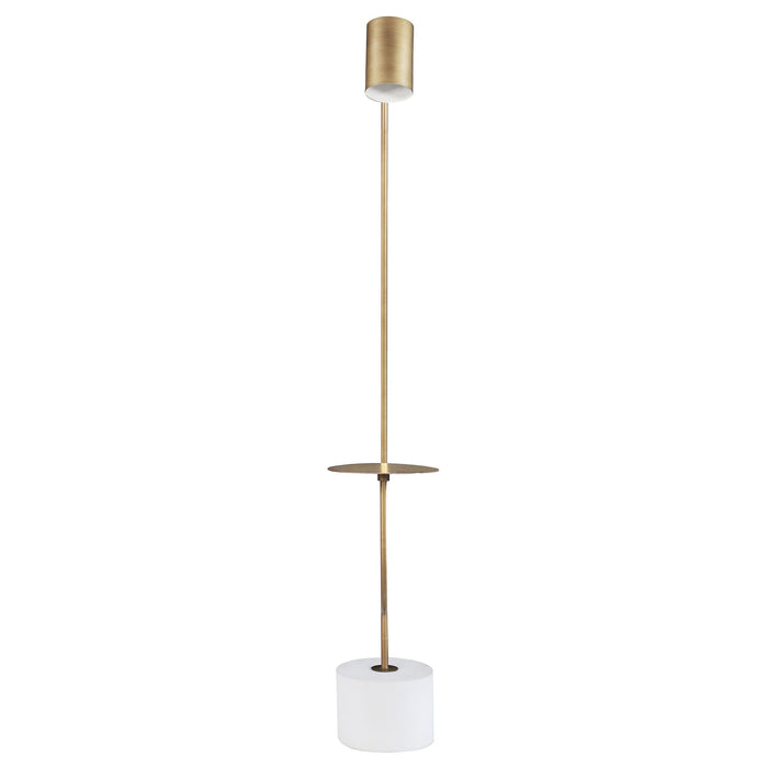 Coaster Jodie Round Base Floor Lamp Antique Brass and Grey Default Title