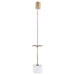 Coaster Jodie Round Base Floor Lamp Antique Brass and Grey Default Title