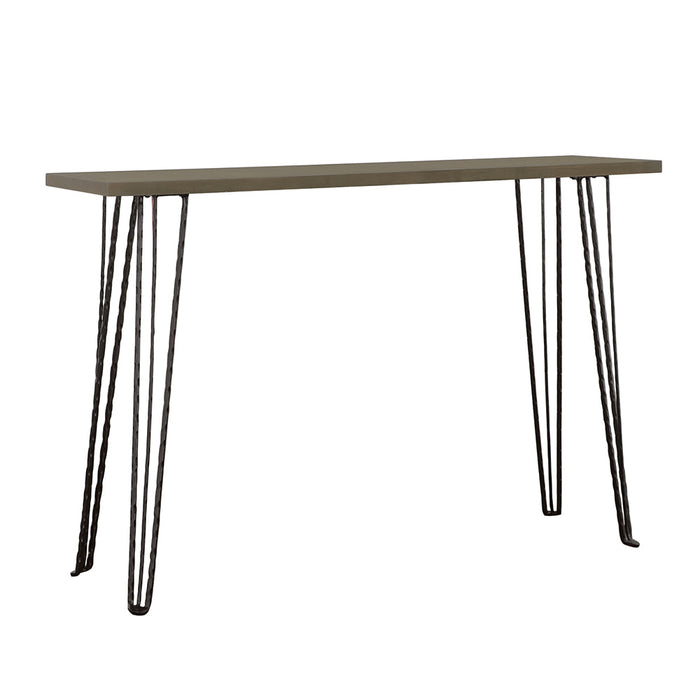 Coaster Neville Rectangular Console Table Concrete and Black Default Title