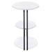 Coaster Hilly 3-tier Round Side Table White and Black Default Title