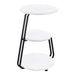 Coaster Hilly 3-tier Round Side Table White and Black Default Title