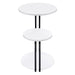 Coaster Hilly 3-tier Round Side Table White and Black Default Title