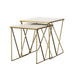 Coaster Bette 2-piece Nesting Table Set White and Gold Default Title