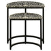 Coaster Zakiya 2-piece Demilune Nesting Table Black and White Default Title